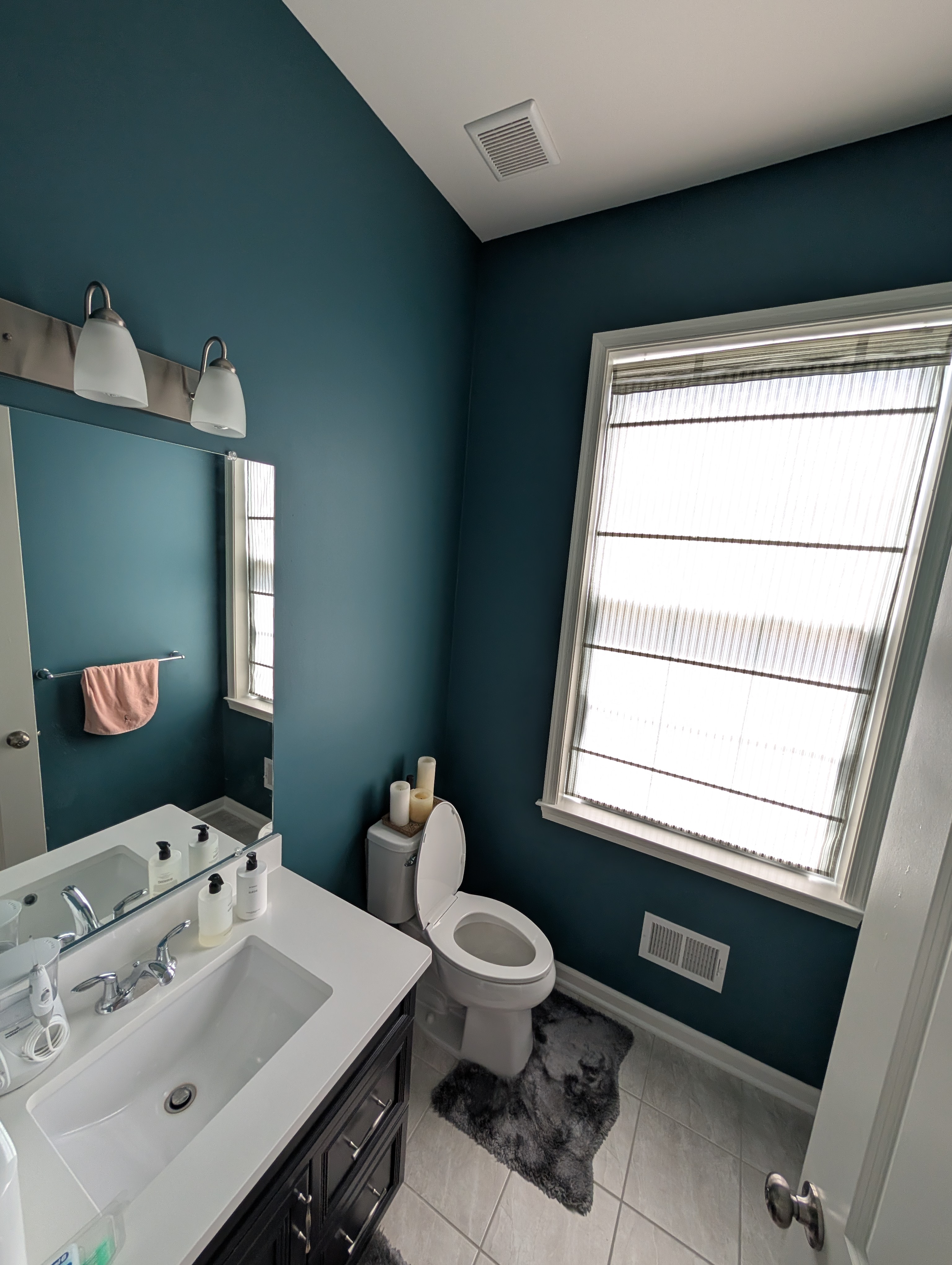 Powder room teal